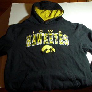 IOWA HAWKEYES Hoodie Youth Size Unisex Large Hooded Sweatshirt Pullover Gray